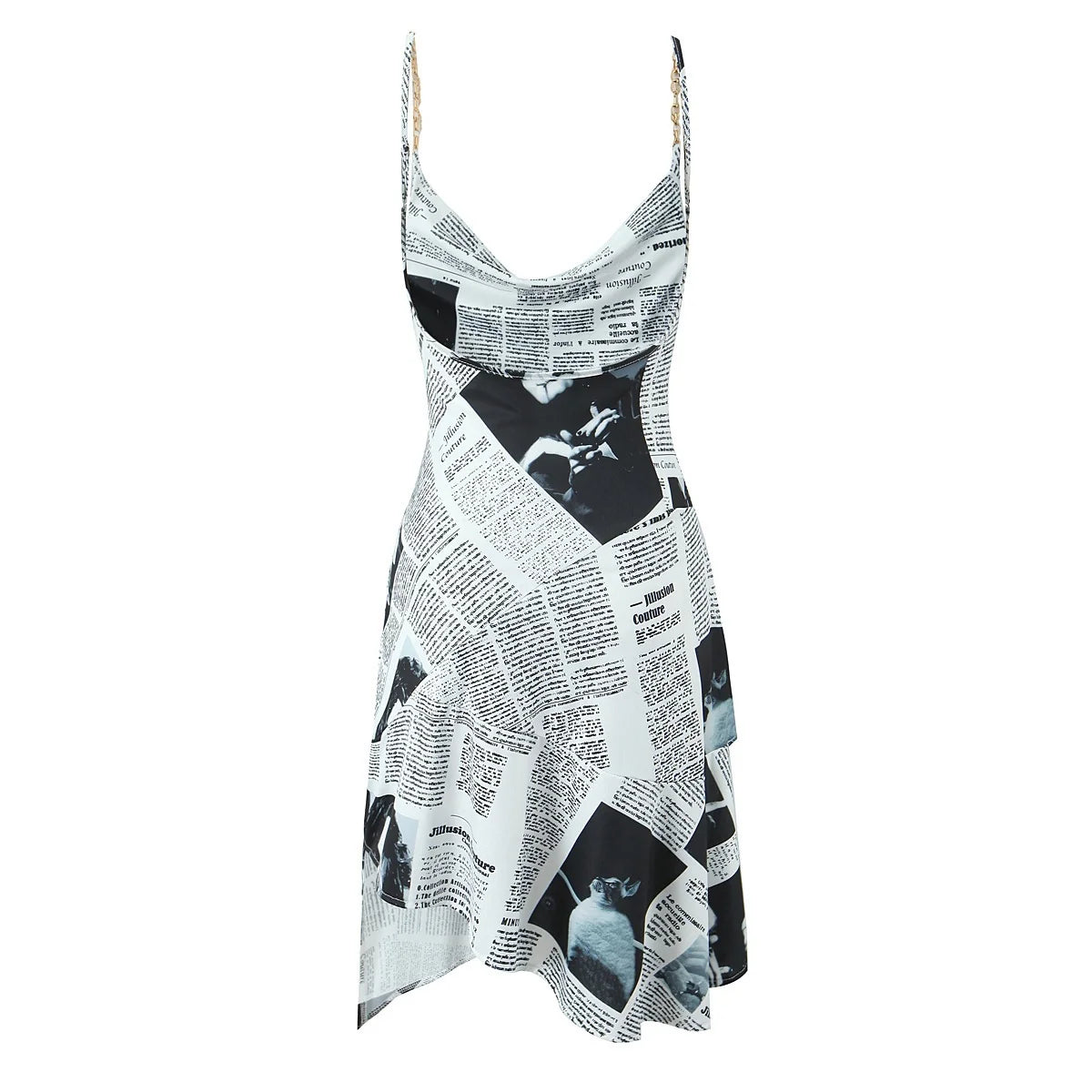 Women's Strapless Asymmetric Mini Dress