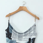 Women's Strapless Asymmetric Mini Dress