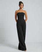 Women's Strapless Wide-Leg Jumpsuit