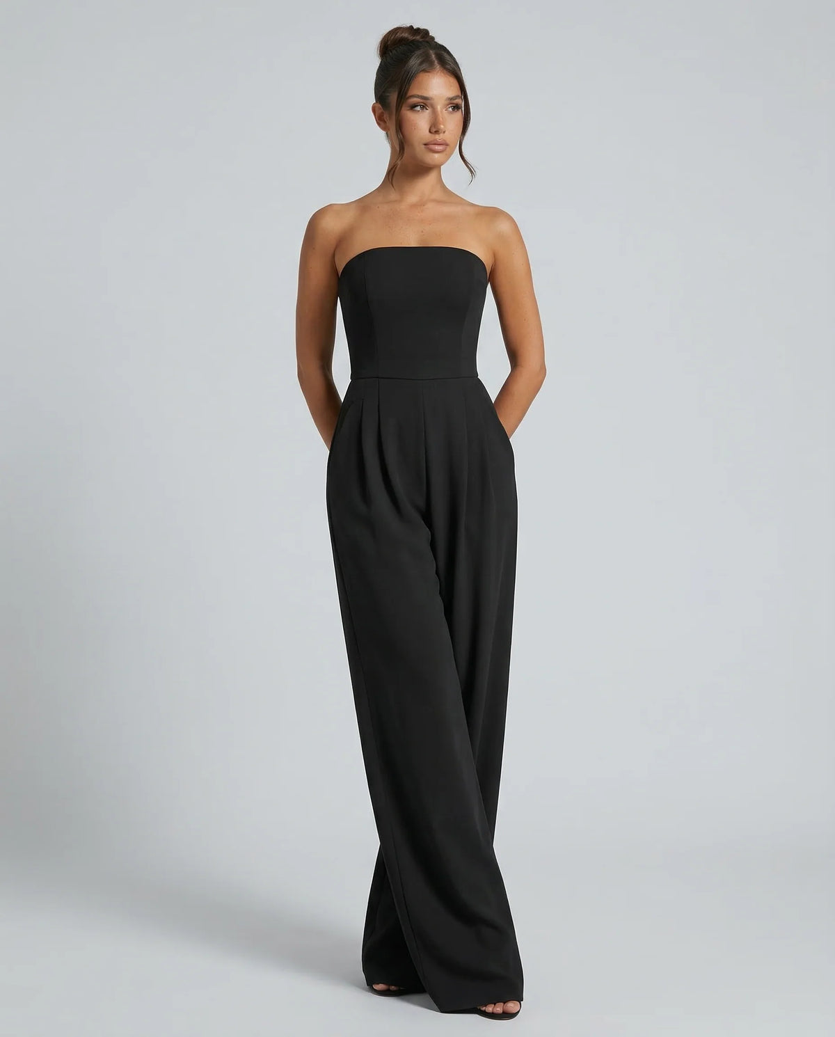 Women's Strapless Wide-Leg Jumpsuit