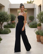 Women's Strapless Wide-Leg Jumpsuit