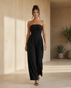 Women's Strapless Wide-Leg Jumpsuit