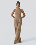Women's Strapless Wide-Leg Jumpsuit