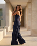 Women's Strapless Wide-Leg Jumpsuit