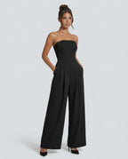 Women's Strapless Wide-Leg Jumpsuit