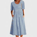 Women's Striped Midi Dress