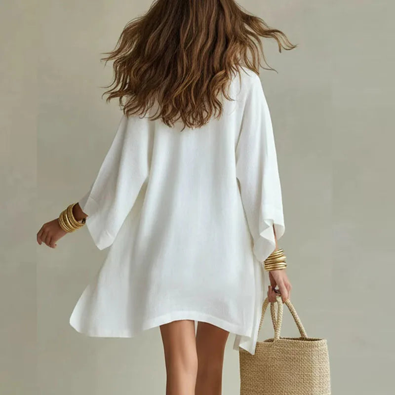 Women's Summer Casual 3-Piece Top Shorts and Kimono Co-Ord Set