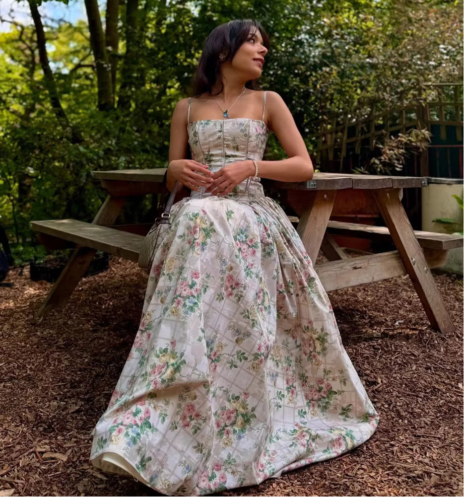 Women's Summer Floral Print Midi Dress