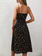Women's Summer Floral Print Midi Dress