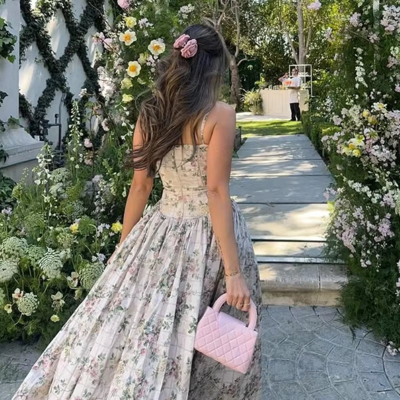 Women's Summer Floral Print Midi Dress