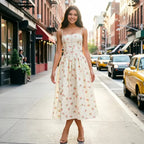 Women's Summer Floral Print Midi Dress