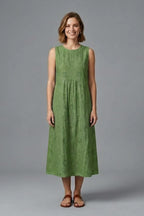 Women's Textured Sleeveless Midi Dress