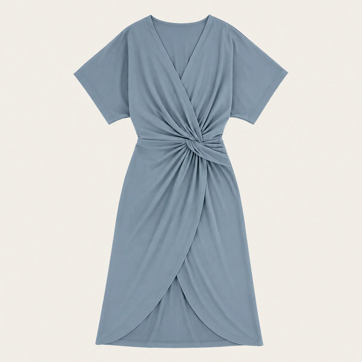 Women's Twist Front Wrap Midi Dress
