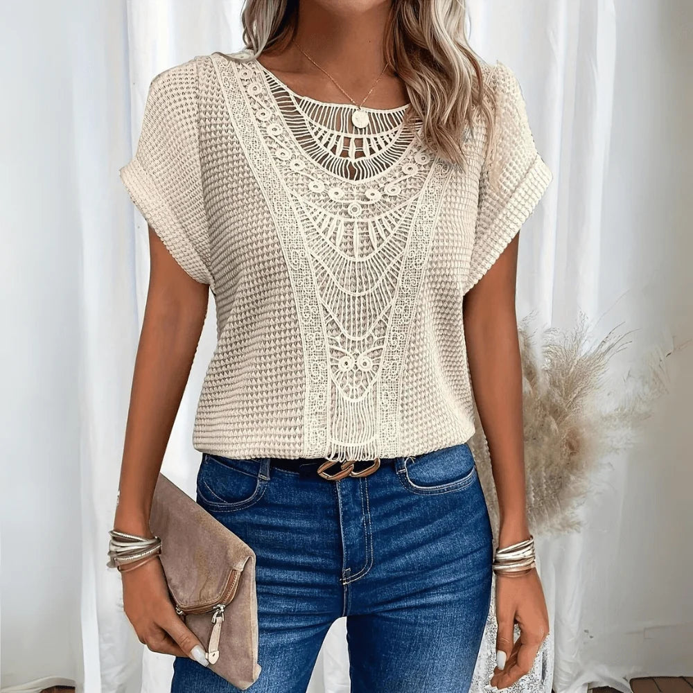 Women's Vintage Lace Detail Blouse