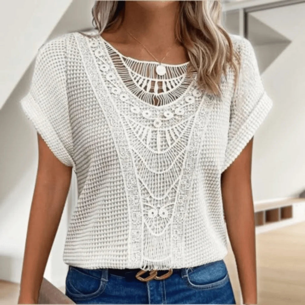 Women's Vintage Lace Detail Blouse